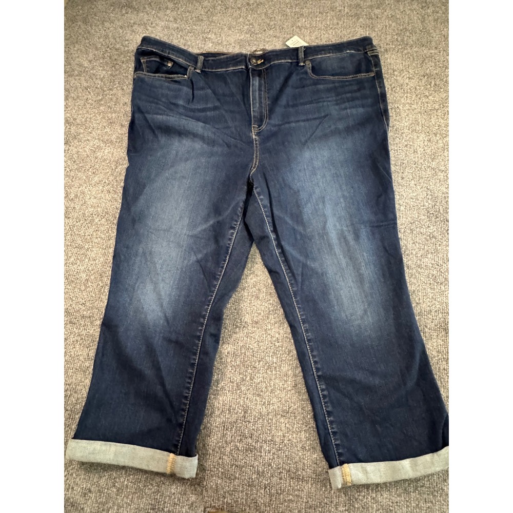 Torrid Midfit Super Skinny Crop Jeans Dark Wash Plus Size 24 New